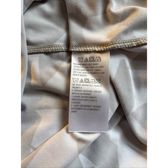 Susan Graver Liquid Knit Tank Top Women's Large Beige Geometric Stretch Workwear - Picture 10 of 11